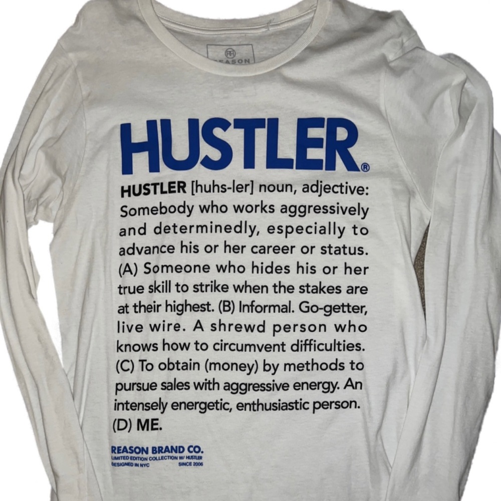 “Definition of a Hustler” long sleeve Tee